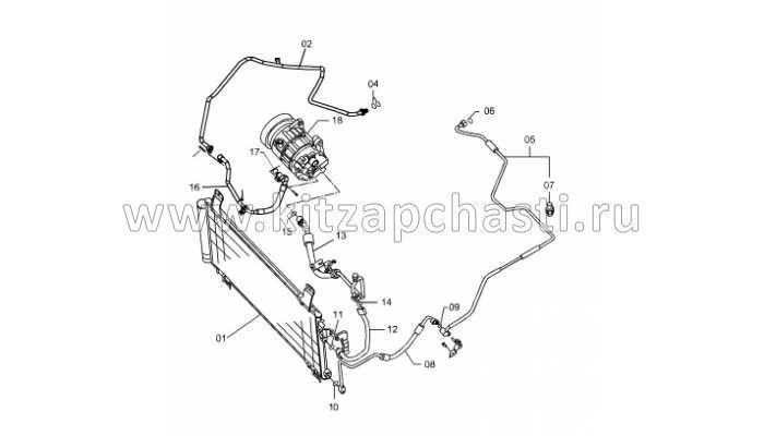 Трубка системы кондиционирования FAW Besturn B50 C23061464