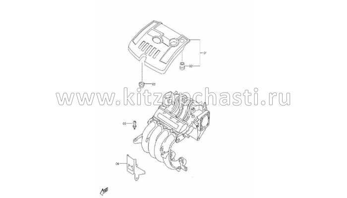 Крышка двигателя декоративная FAW Besturn B50 FA01102F0